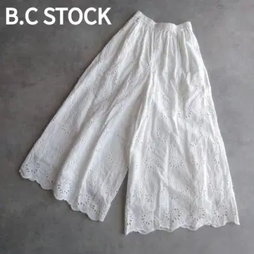 새상품급 하자품 B.C STOCK 아이렛 레이어 이지 와이드 팬츠 화이트