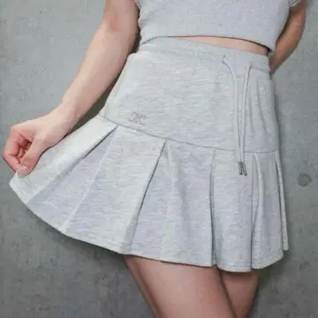 다리치 플리츠 맨투맨 미니 스커트