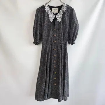 레어 KIMIJIMA BOUTIQUE 퍼프 슬리브 원피스 레이스 vint