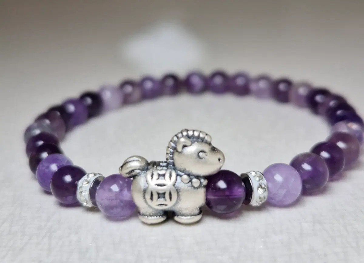 행운과,희망의상징 오라라이트23 조랑말실버팔찌
