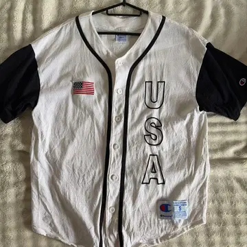 Champion USA 베이스볼 셔츠 90s USA