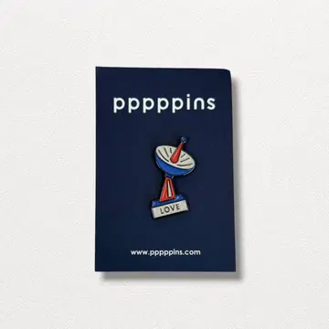 핀즈 pppppins 파라볼라 안테나 핀 배지 LOVE