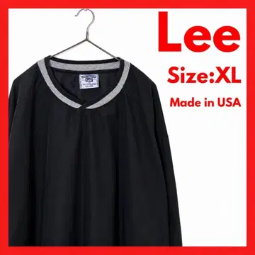 [새상품급] USA제 구제 의류 리 나일론 풀오버 남성용 블랙 XL