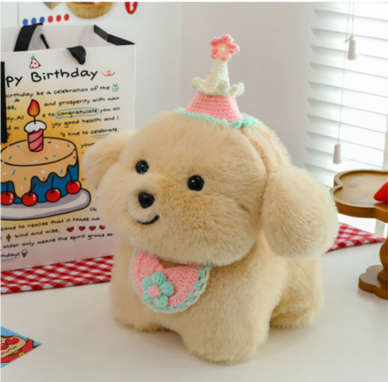 핑크꽃강아지 강아지인형 생일선물
