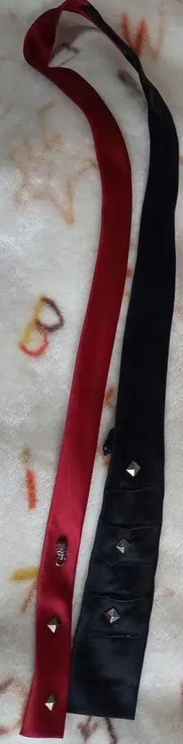 블랙피스나우 넥타이 고딕 펑크 해골