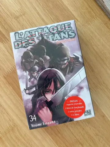 L'Attaque des Titans Vol. 34 한정판 프랑스어