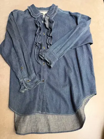 SETTE 데님 셔츠 프릴 디자인 긴팔