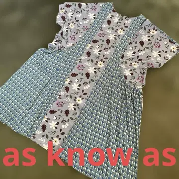 as know as 아즈노우아즈 반팔 꽃무늬 원피스