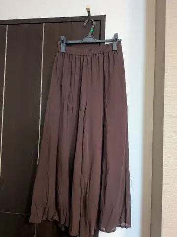 린넨 느낌 시어 와이드 팬츠 알파벳