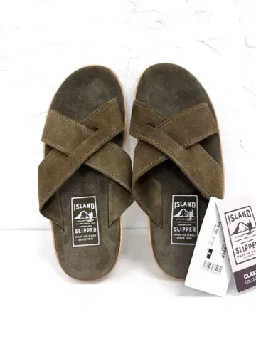 [ 미사용 새상품 ] ISLANDSLIPPER PT223 SUEDE ARMY 8