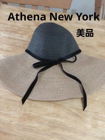 새상품급 Athena New York 아테나 뉴욕 리본 넓은 폭 일본제