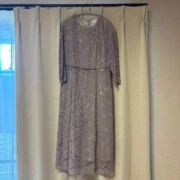 any SiS 레이스 롱 드레스 퍼플