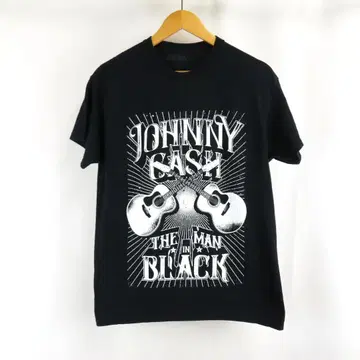JOHNNY CASH THE MAN IN BLACK 밴딩 셔츠 M 블랙
