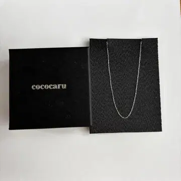 cococaru K10 화이트 골드 아즈키 체인 목걸이