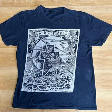 Rock of Ages Tattooing T 스컬 크로스 타투 블랙