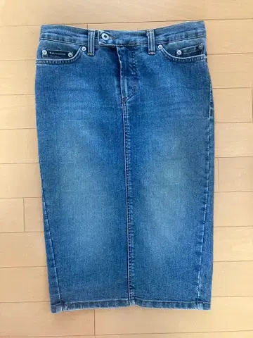 D&G 데님 무릎 기장 타이트 스커트