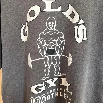 [ 새상품급 ] 골드짐 x 100ATHLETIC T셔츠 그레이 XL 사이즈