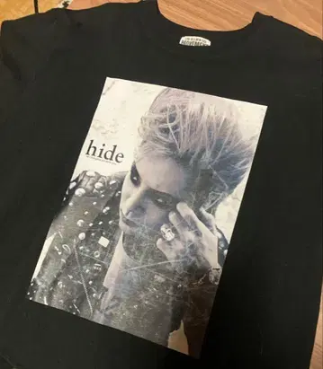 hide T셔츠 블랙 포토 프린트