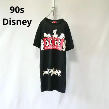90s disney USA제 101마리 강아지 블랙 롱 티셔츠 구제 의류