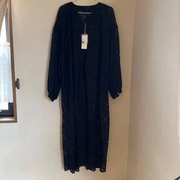 Riche glamour 레이스 롱 원피스 블랙