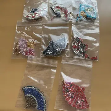 부채 모티브 다이아몬드 아트 참 7세트