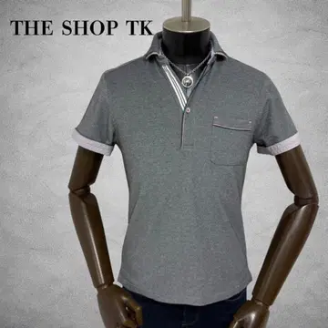 THE SHOP TK 피케 셔츠 그레이 계열 반팔 티셔츠 다케오 키쿠치