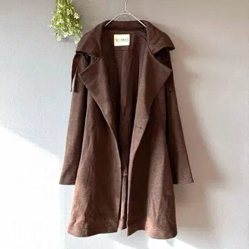 우먼 [L] 성인 엘레강트 일본제 고급 울 100 슬릿 소매 롱 코트