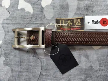 일본제 소 1장 가죽 비즈니스 벨트 히메지 가죽 인증품 30mm 폭 엠보 초코