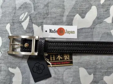 일본제 소 1장 가죽 비즈니스 벨트 히메지 가죽 인증품 30mm 폭 엠보 블랙