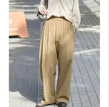 저널 스탠다드/나일론 스트레치 와이드 팬츠/발수/베이지/우