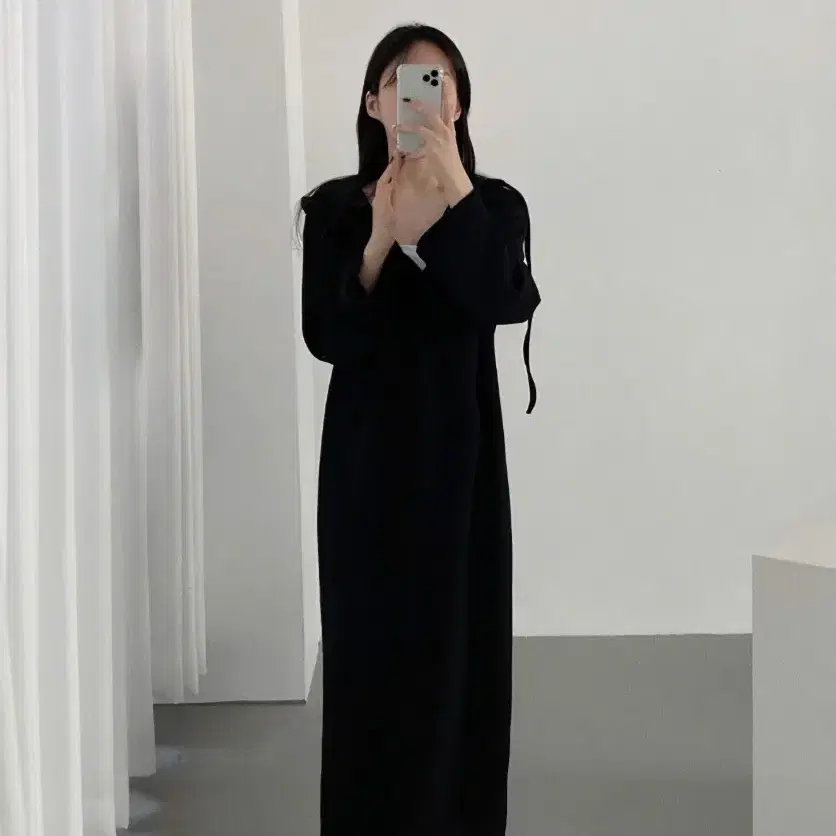 여성 루즈핏 후드 롱 원피스