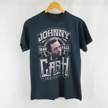 JOHNNY CASH THE MAN IN BLACK 밴딩 셔츠 M 블랙
