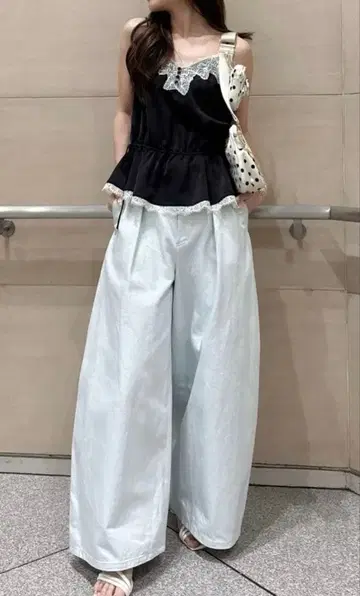 FRAYID 와이드 벌룬 레그 팬츠