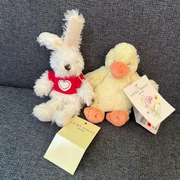 LAURA ASHLEY 봉제 인형 토끼 병아리 2개 세트
