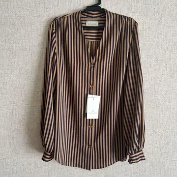 UNITED ARROWS 스트라이프 V넥 블라우스