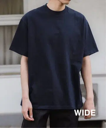 L'ECHOPPE LE 엘이 WIDE 티셔츠 네이비 사이즈 2