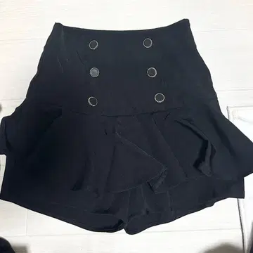 cherimi 더블 버튼 슬림 레그 치마바지