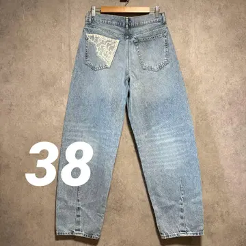 ZARA Z1975 데미지 가공 배기 레이스 데님 팬츠 38
