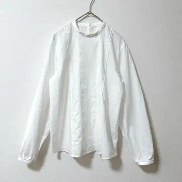 MACKINTOSH PHILOSOPHY 면 100% 핀턱 자수 블라우스