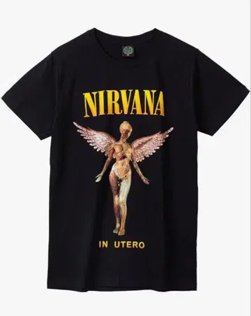 NIRVANA IN UTERO 티셔츠 블랙 XL