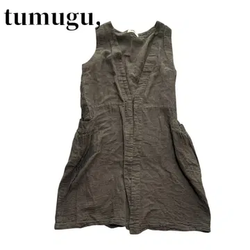 tumugu: 츠무구 하우피아사 린넨 베스트 카키 여름용 프리 일본제