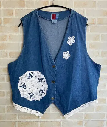 SUN BELT DENIM 빈티지 데님 베스트 레이스