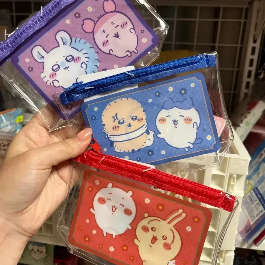 치이카와 PVC 미니 멀티 파우치 3종 개당