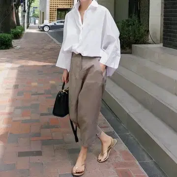 [새상품] abeille 루즈 실루엣 셔츠