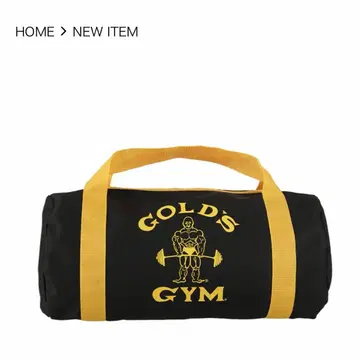 골드짐 GOLD'S GYM 백 블랙/옐로우 컬러 복각 귀중 가방 헬스장