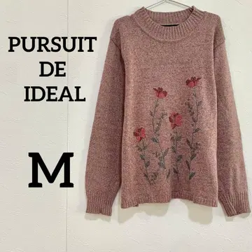 [ PURSUIT DE IDEAL ] 꽃무늬 디자인 니트 스웨터 긴팔 여성용