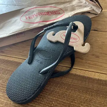 2026 SS Havaianas 비치 샌들 블랙