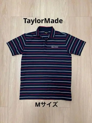 TaylorMade 피케 셔츠 네이비 보더 M 사이즈