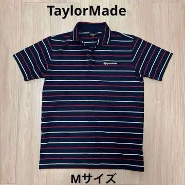 TaylorMade 피케 셔츠 네이비 보더 M 사이즈