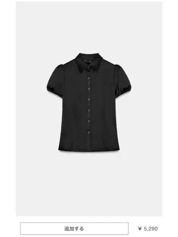 ZARA 새틴풍 셔츠 블랙 S